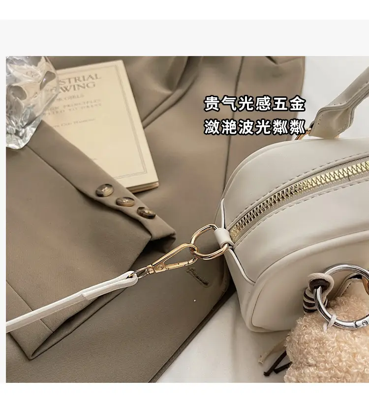 Pink Textured Shoulder Crossbody Bag for Women — feature 3