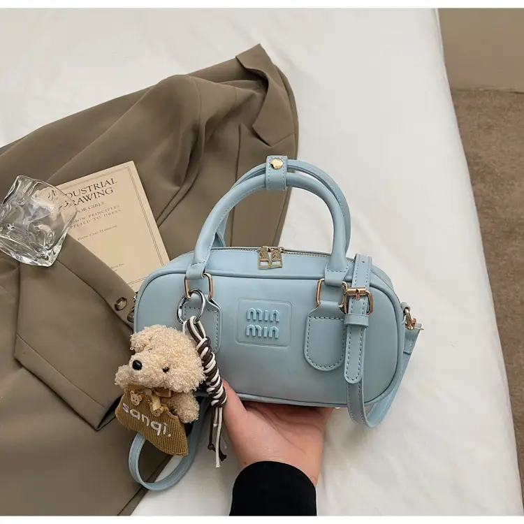 Pink Textured Shoulder Crossbody Bag for Women — feature 31