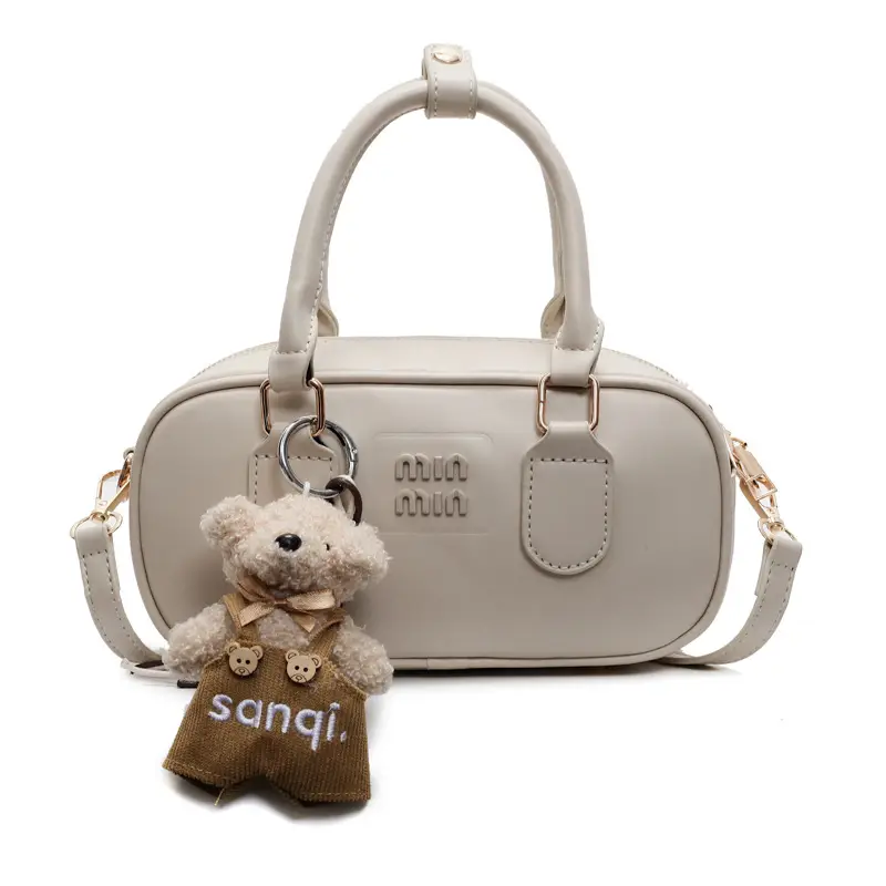 Pink Textured Shoulder Crossbody Bag for Women - Image 6