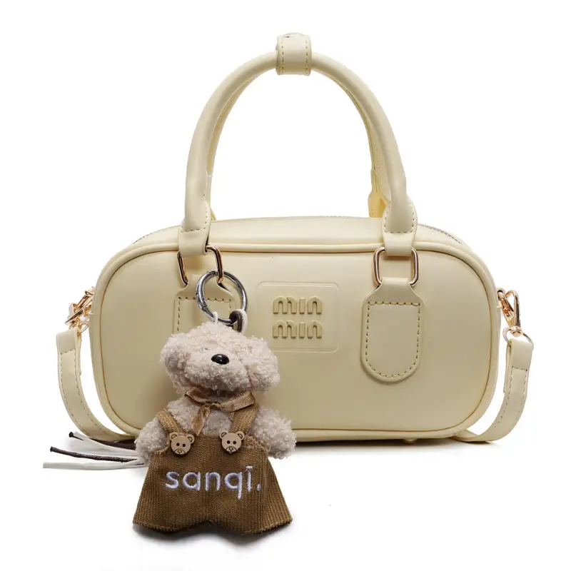 Pink Textured Shoulder Crossbody Bag for Women - Image 4