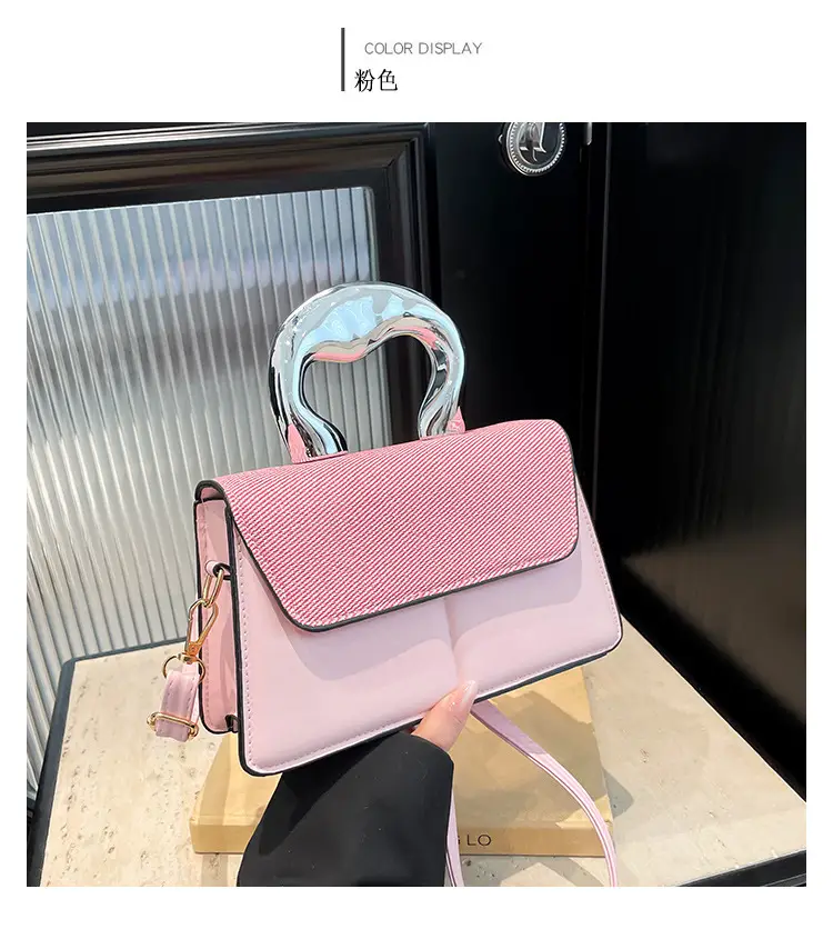 Pink Textured Shoulder Bag for Women 2025 — feature 12