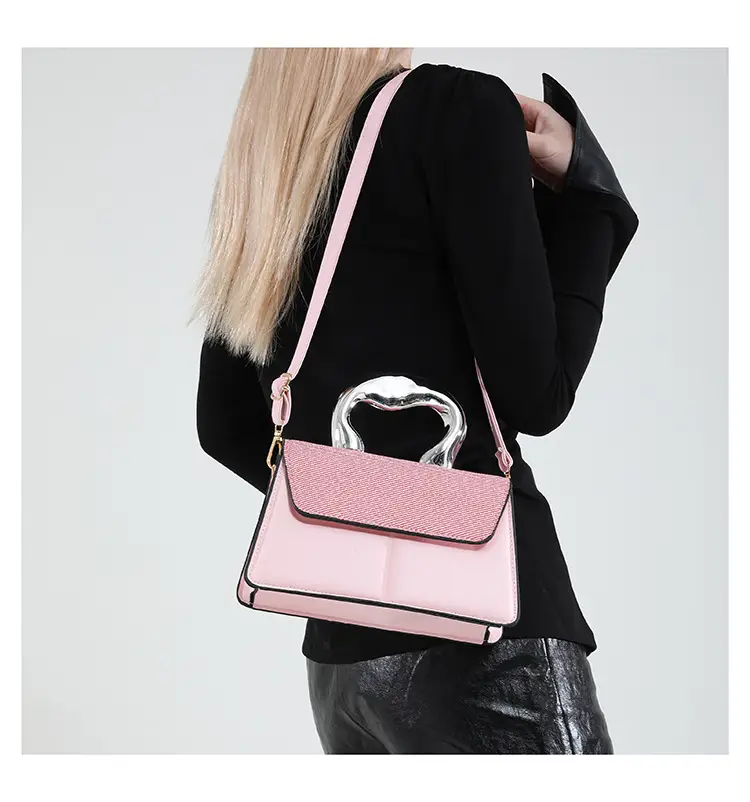 Pink Textured Shoulder Bag for Women 2025 — feature 15