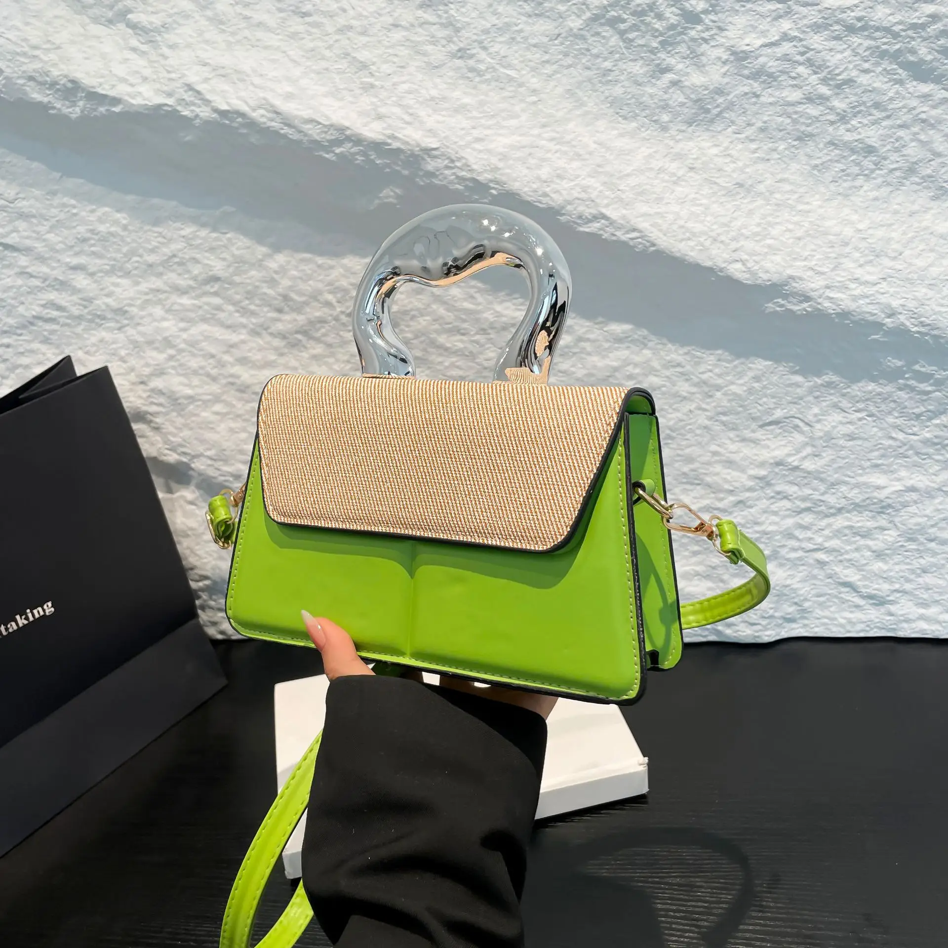 Pink Textured Shoulder Bag for Women 2025