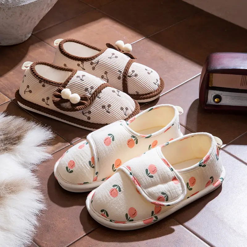 2025 New Soft Sole Non-slip Moon Shoes Spring and Summer Thin Bag Heel Pregnant Women Postpartum Cotton Slippers Women Autumn and Winter - Image 4