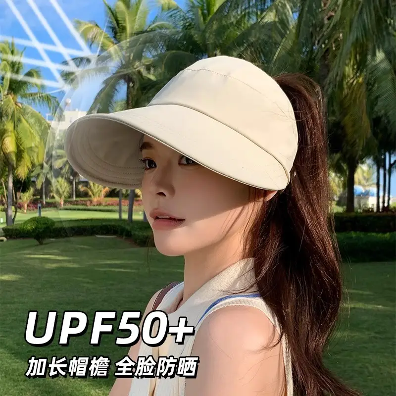Women UV50+ Open Top Sun Hat Large Bristle