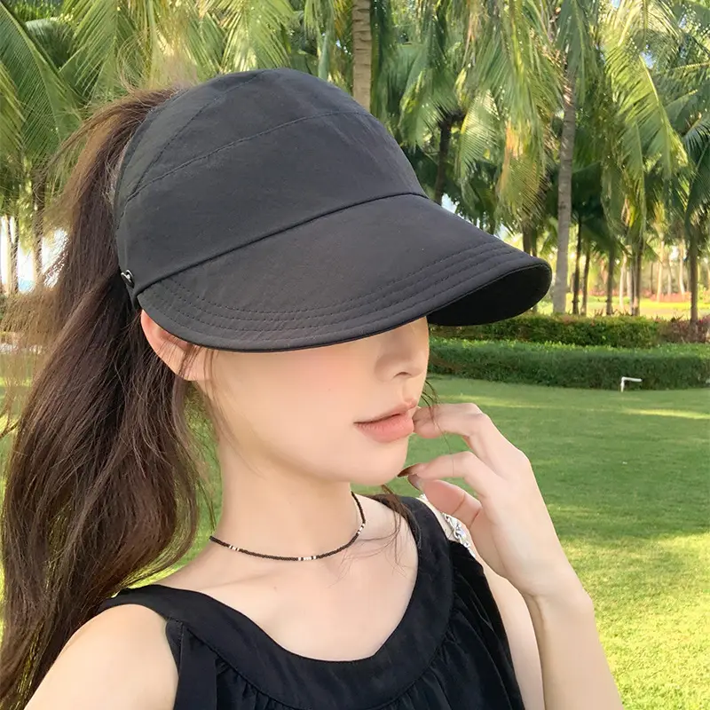 Women UV50+ Open Top Sun Hat Large Bristle