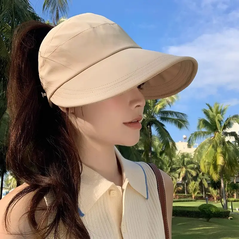 Women UV50+ Open Top Sun Hat Large Bristle