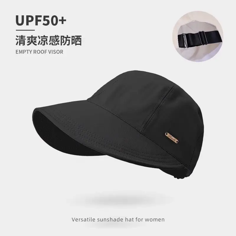 Women UV50+ Open Top Sun Hat Large Bristle