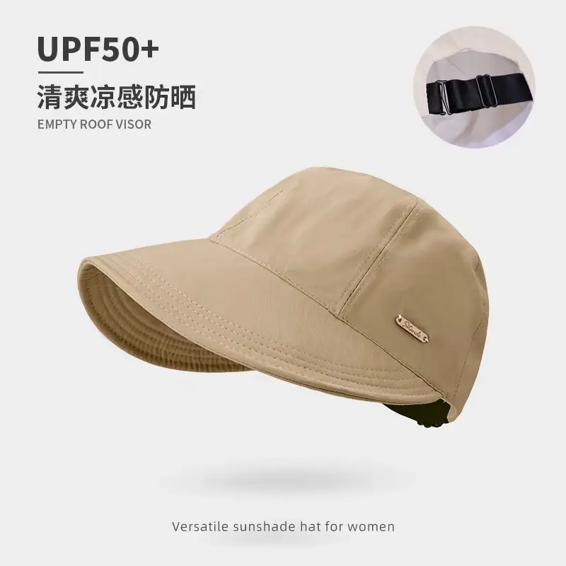 Women UV50+ Open Top Sun Hat Large Bristle