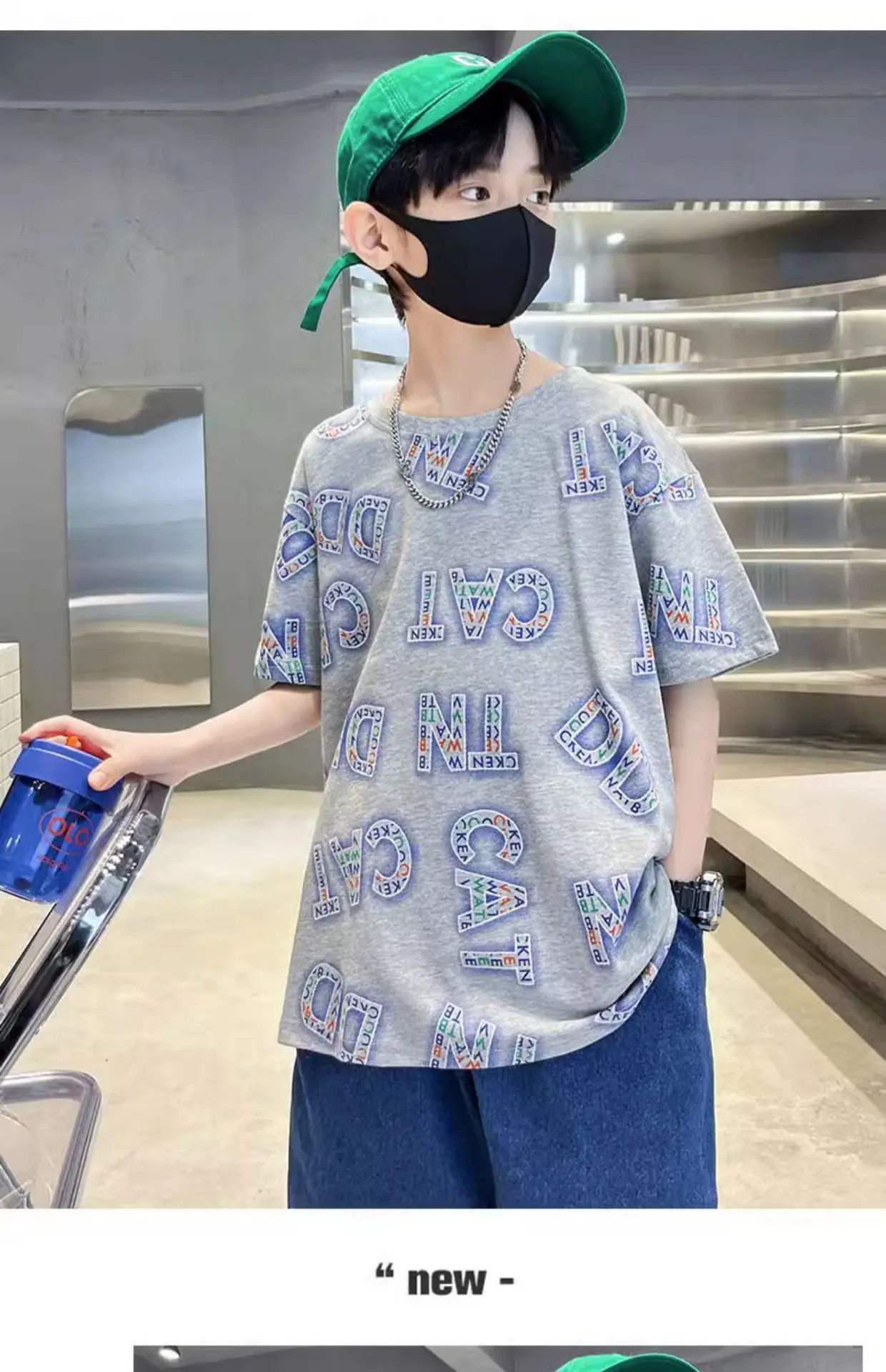 Boys Cotton Letter Printed Summer T-Shirt — feature 15