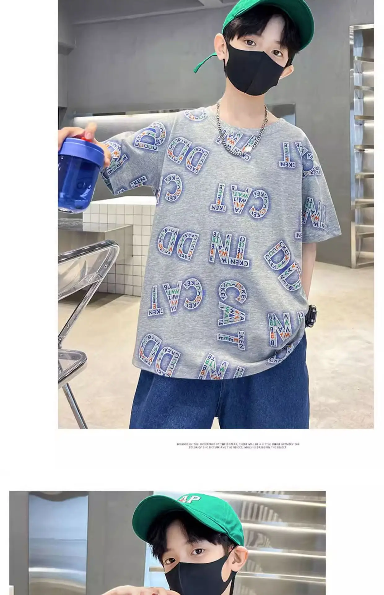 Boys Cotton Letter Printed Summer T-Shirt — feature 16
