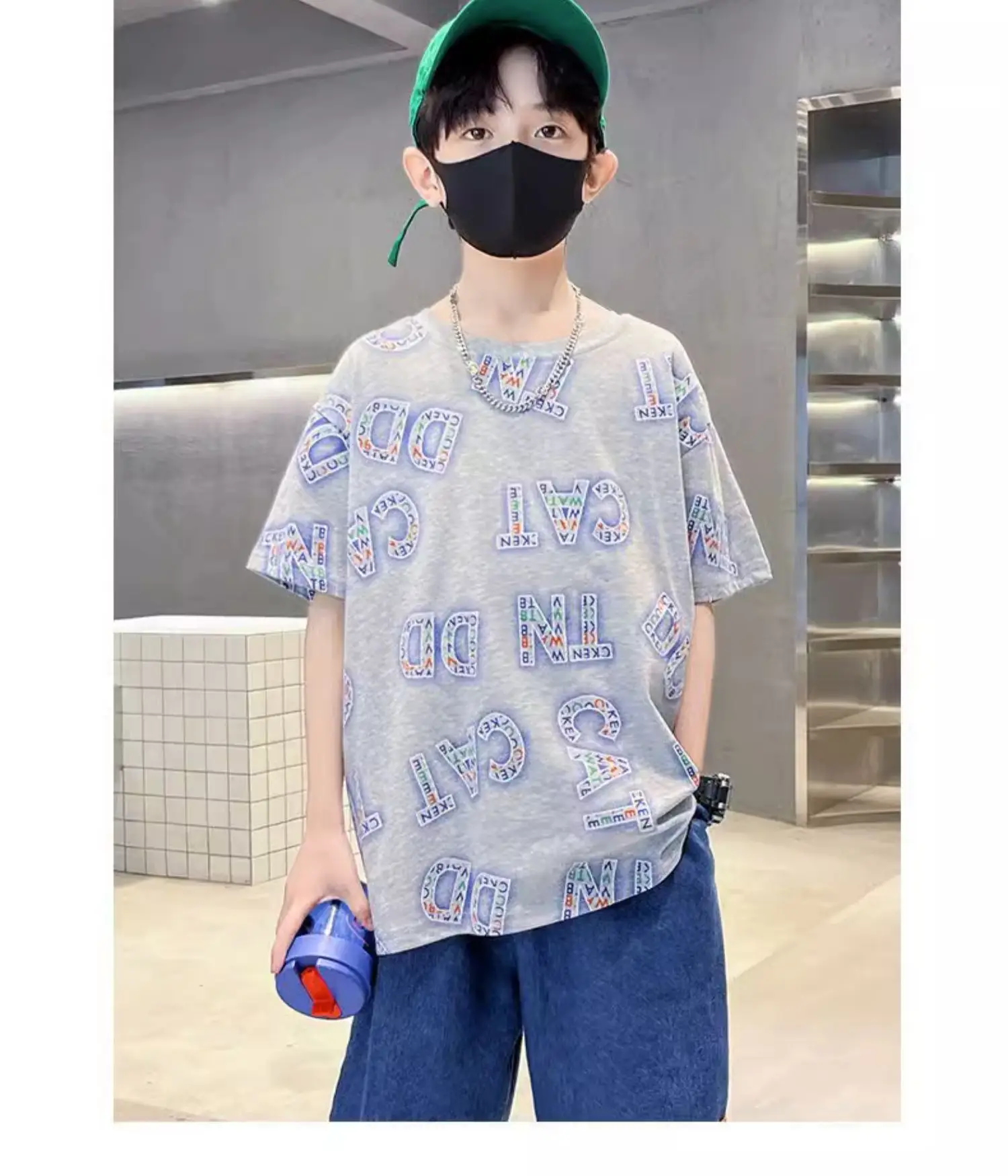 Boys Cotton Letter Printed Summer T-Shirt — feature 21