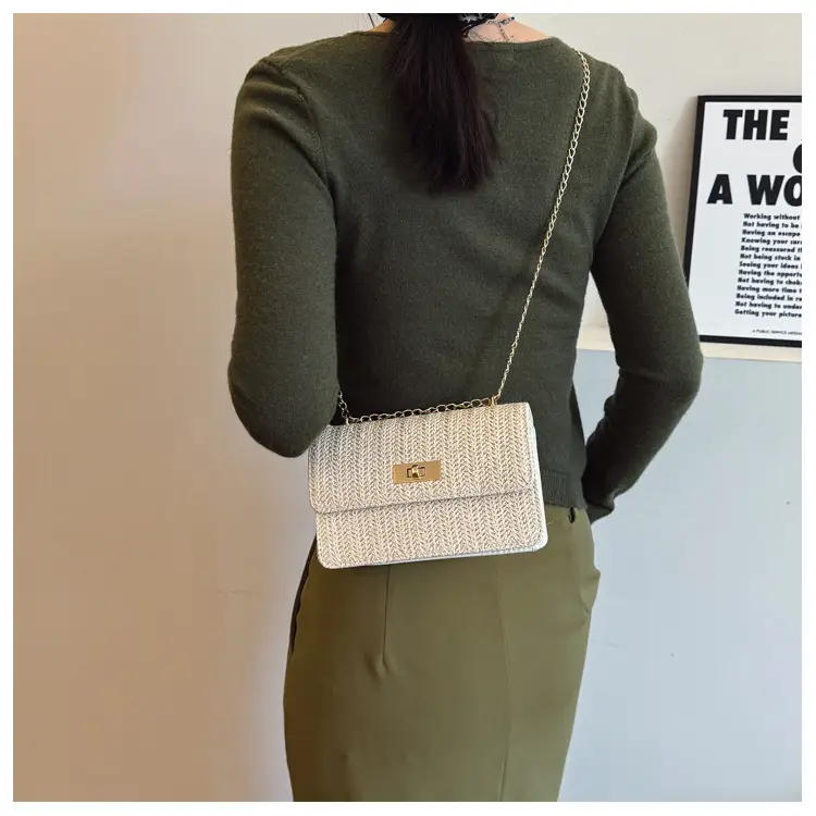 Korean New Style Straw Chain Bag Set for Women — feature 15