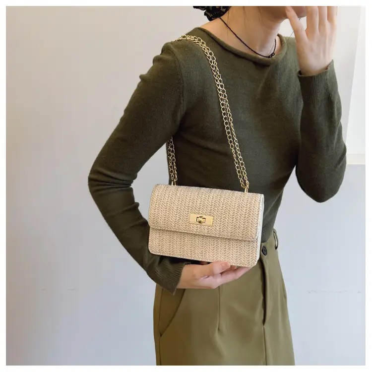 Korean New Style Straw Chain Bag Set for Women — feature 18