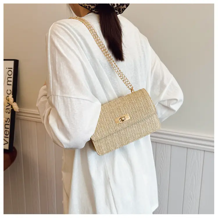 Korean New Style Straw Chain Bag Set for Women — feature 24