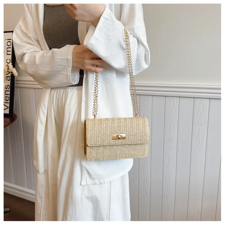 Korean New Style Straw Chain Bag Set for Women — feature 25