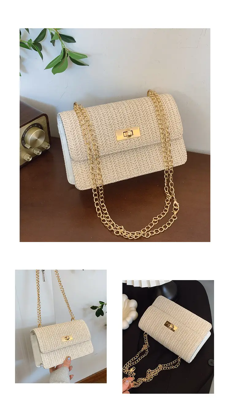 Korean New Style Straw Chain Bag Set for Women — feature 33
