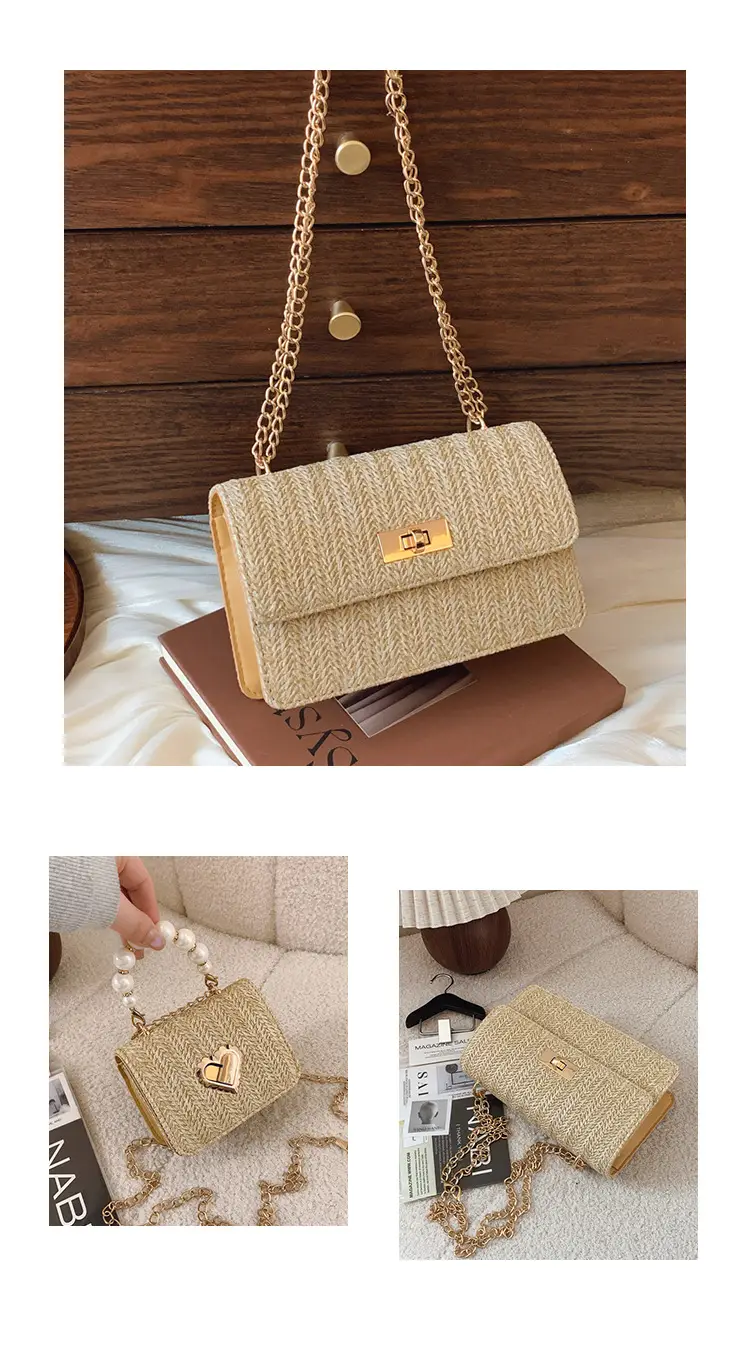 Korean New Style Straw Chain Bag Set for Women — feature 34