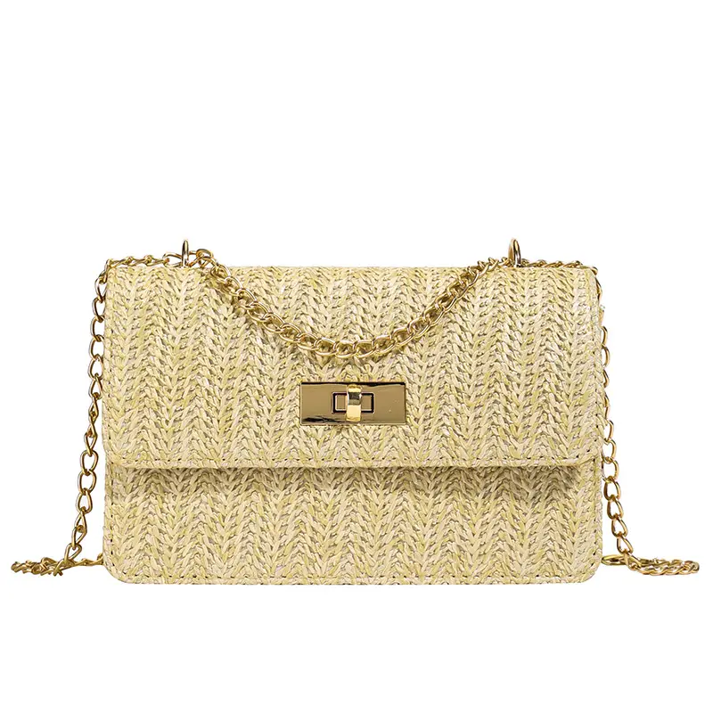 Korean New Style Straw Chain Bag Set for Women - Image 2