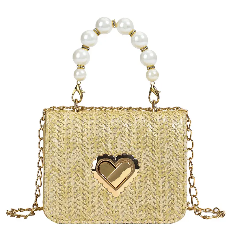 Korean New Style Straw Chain Bag Set for Women - Image 4