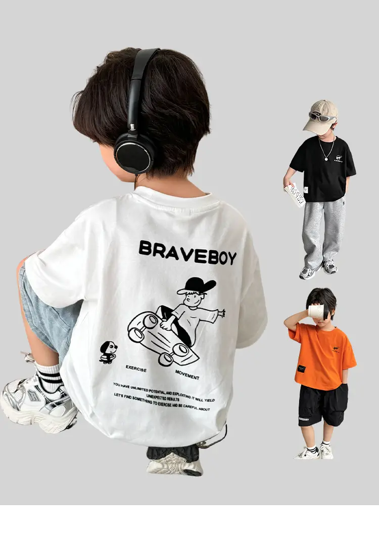 Boys Cotton Skateboard Print T-Shirt Summer 2026 — feature 2