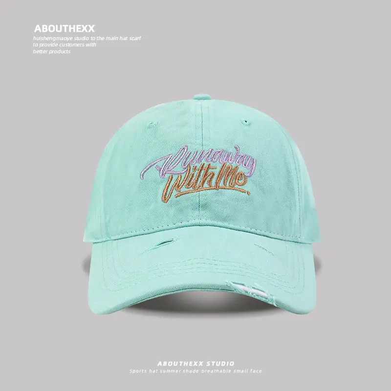 Women's Brown Letter Sunshade Cap Wide Brim - Image 7