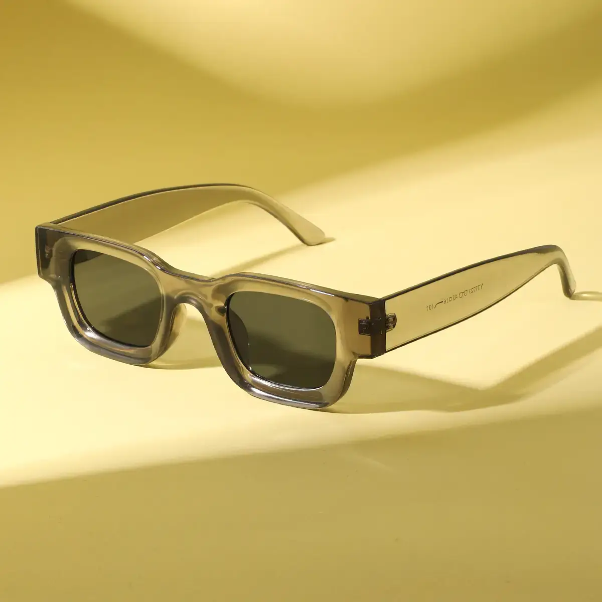 Men Women Square Frame Orange Sunglasses Wholesale - Image 9