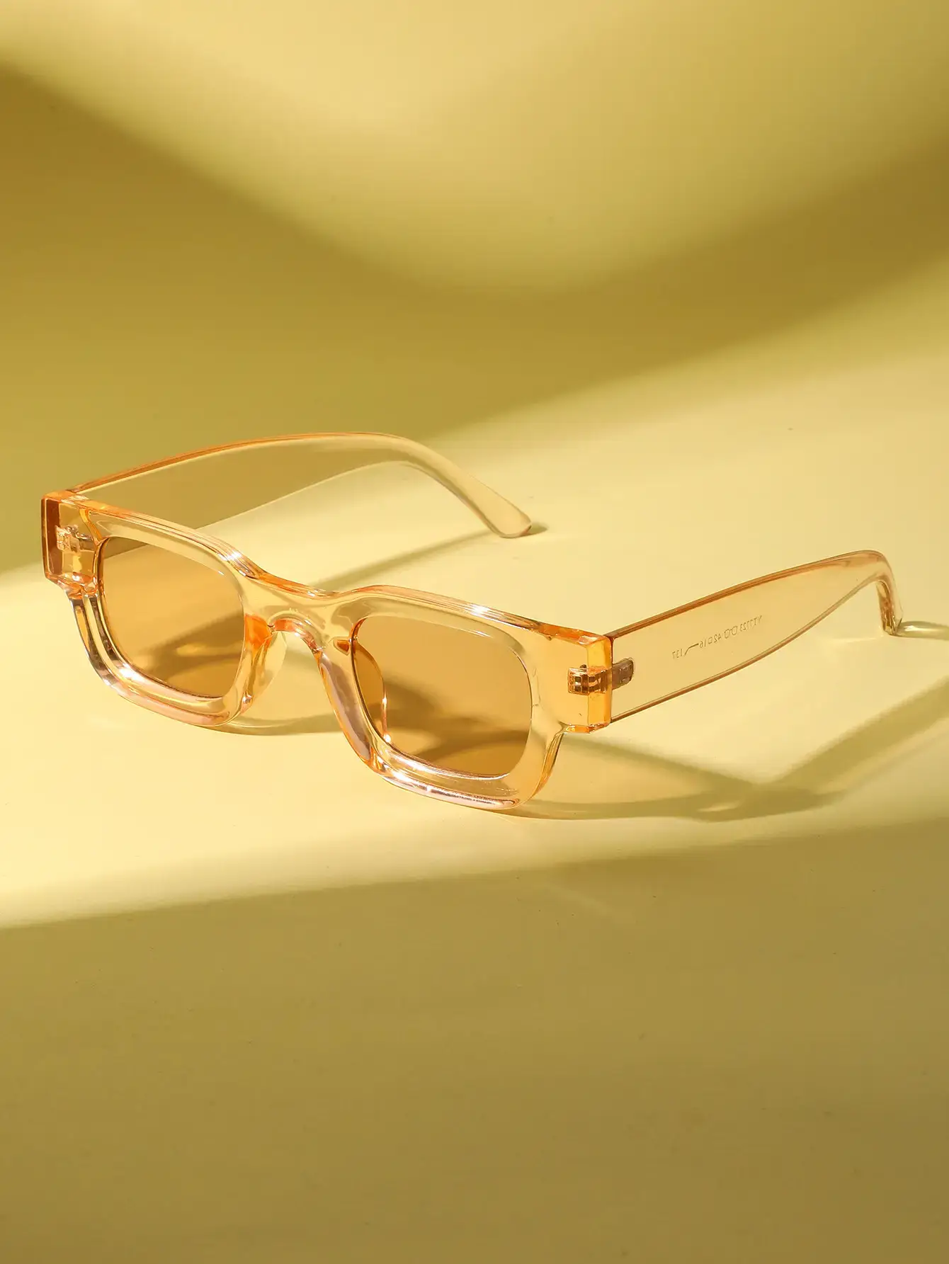 Men Women Square Frame Orange Sunglasses Wholesale — feature 4