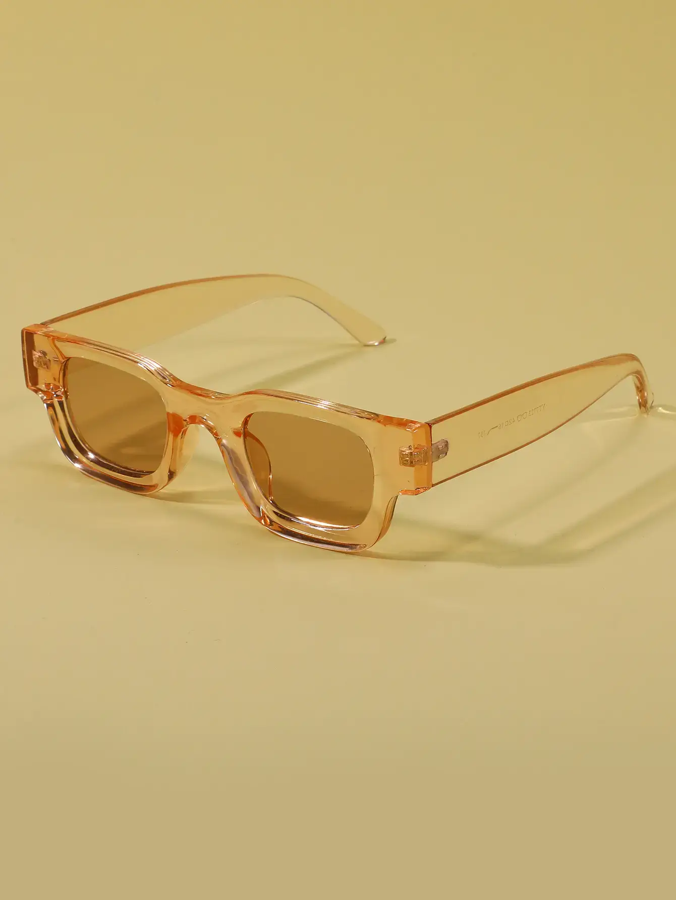 Men Women Square Frame Orange Sunglasses Wholesale — feature 6