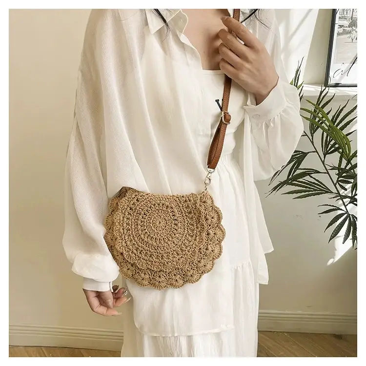 Woven Hollow Crossbody Bag for Women Summer Travel — feature 12