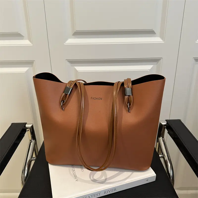 2025 New Style Hand Tote Bag Large Capacity Brown