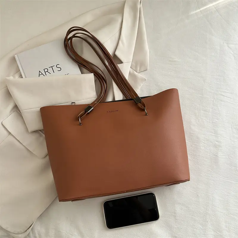 2025 New Style Hand Tote Bag Large Capacity Brown