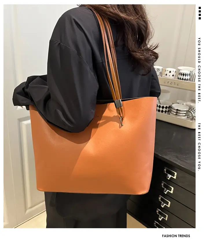 2025 New Style Hand Tote Bag Large Capacity Brown — feature 2