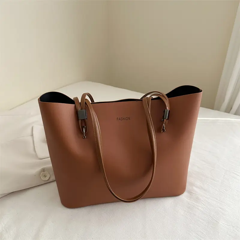2025 New Style Hand Tote Bag Large Capacity Brown