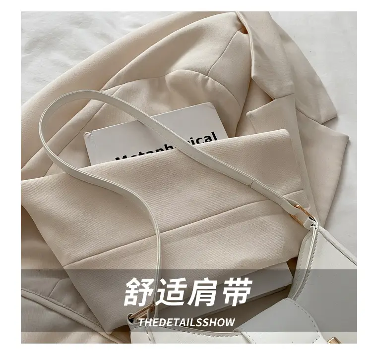 Women's White Leather Shoulder Bag 2025 Spring — feature 5