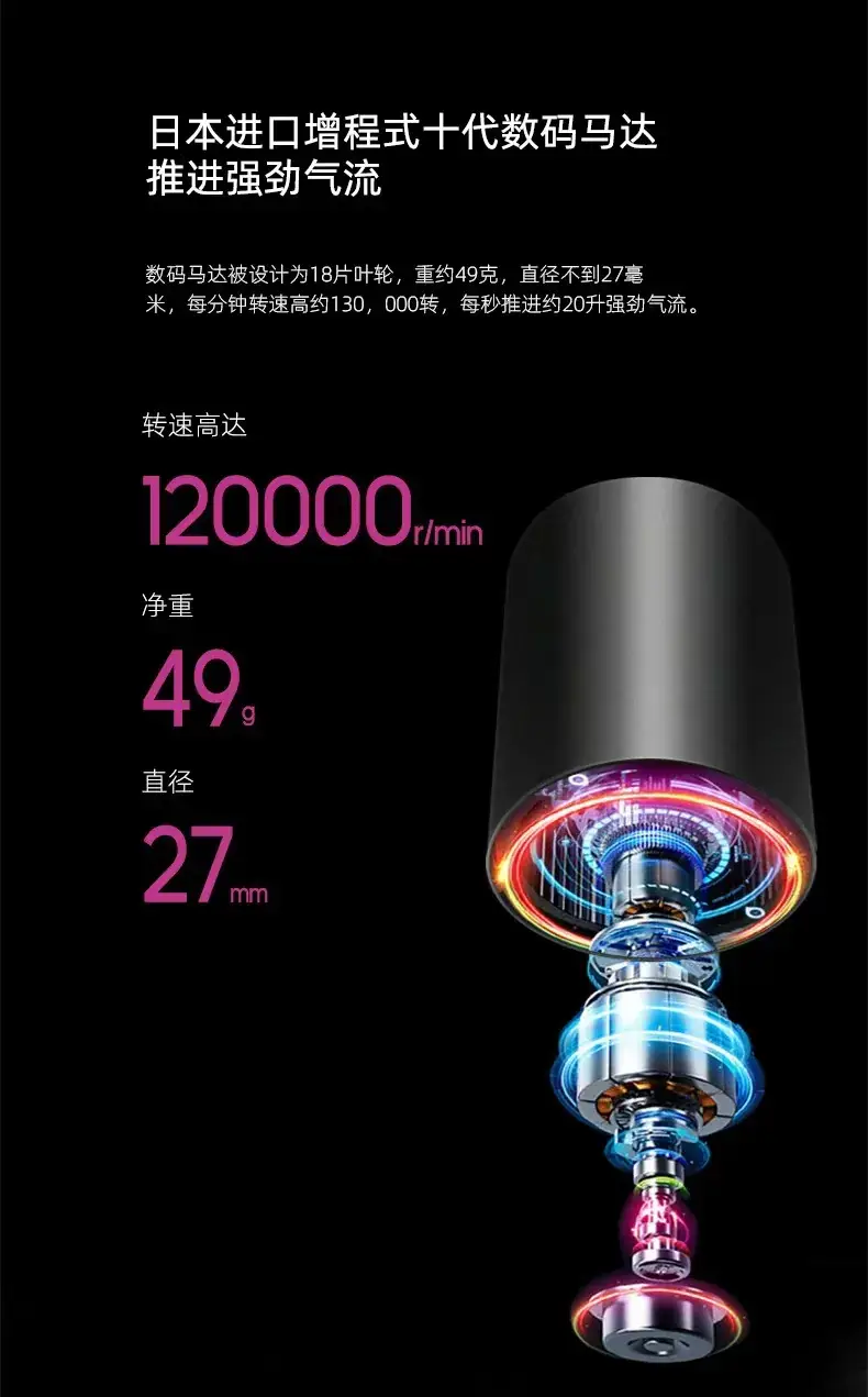 High-speed Hollow Leadless Hair Dryer with Constant Temp — feature 10