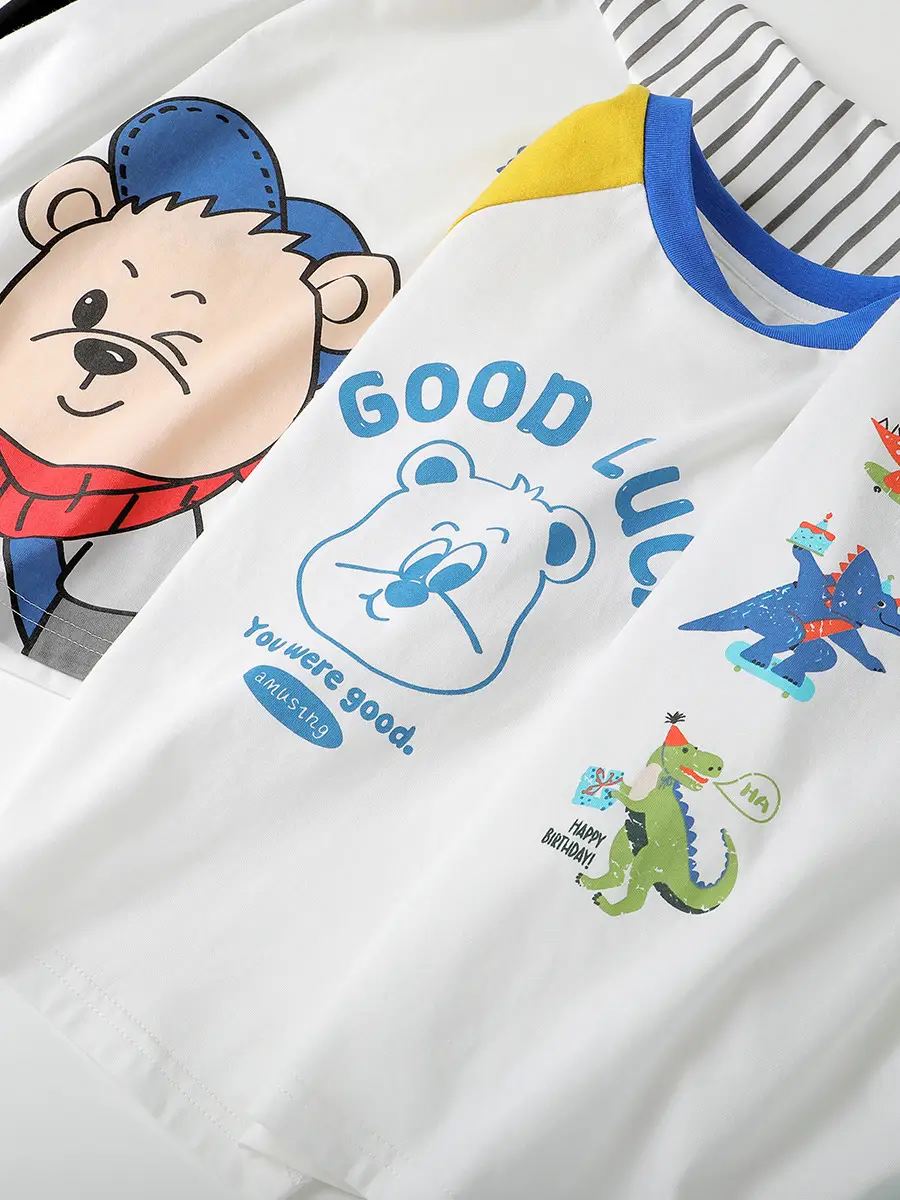 Yoou Boys Long Sleeve T-Shirt Yellow White 2025 - Image 6