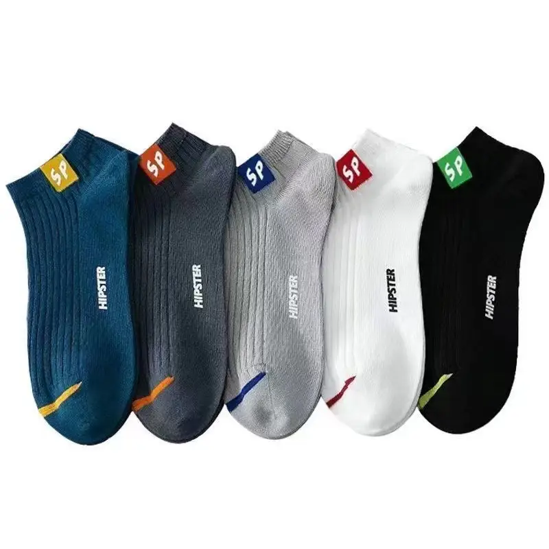 Zhuji Men's Socks Men's Short Socks Summer Non-pure Cotton Mid-tube Socks Summer Thin Cotton Men's Socks Deodorant and Sweat Absorbing Summer