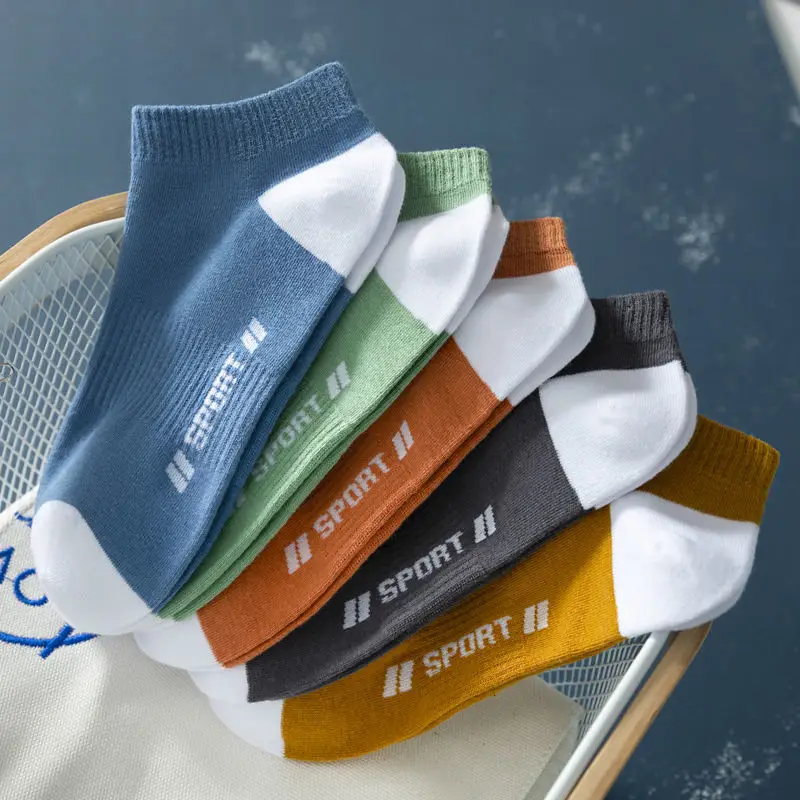 Zhuji Men's Socks Men's Short Socks Summer Non-pure Cotton Mid-tube Socks Summer Thin Cotton Men's Socks Deodorant and Sweat Absorbing Summer