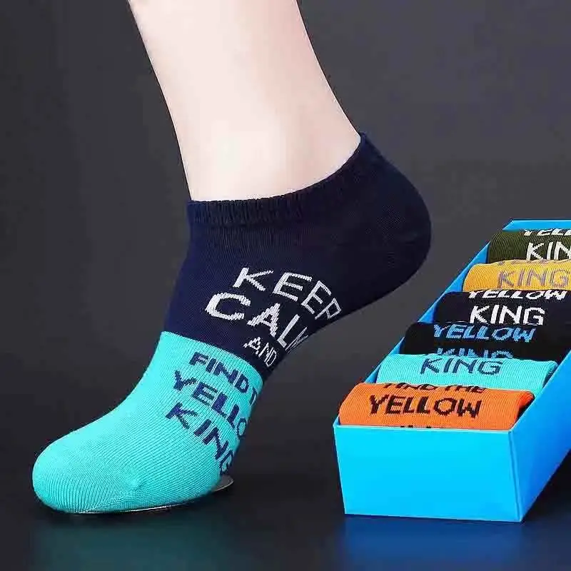 Zhuji Men's Socks Men's Short Socks Summer Non-pure Cotton Mid-tube Socks Summer Thin Cotton Men's Socks Deodorant and Sweat Absorbing Summer