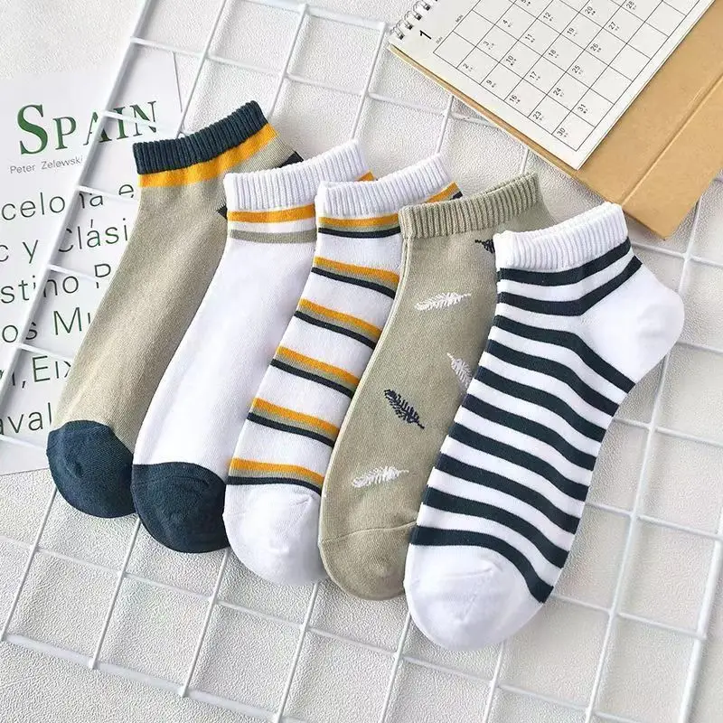Zhuji Men's Socks Men's Short Socks Summer Non-pure Cotton Mid-tube Socks Summer Thin Cotton Men's Socks Deodorant and Sweat Absorbing Summer