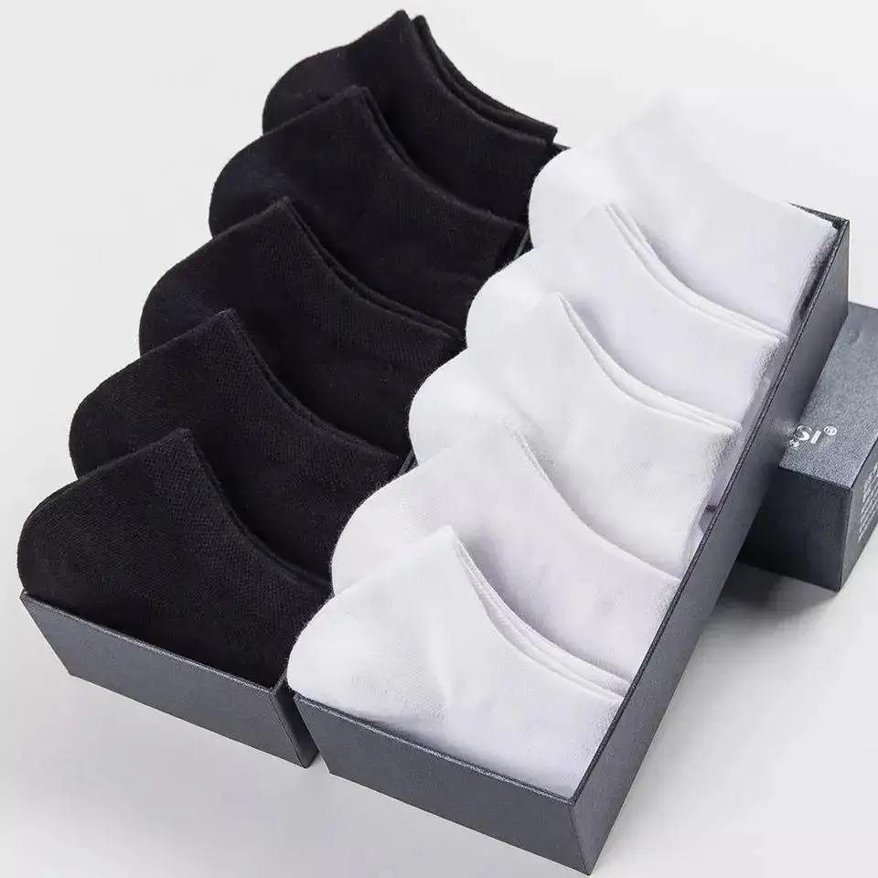 Zhuji Men's Socks Men's Short Socks Summer Non-pure Cotton Mid-tube Socks Summer Thin Cotton Men's Socks Deodorant and Sweat Absorbing Summer