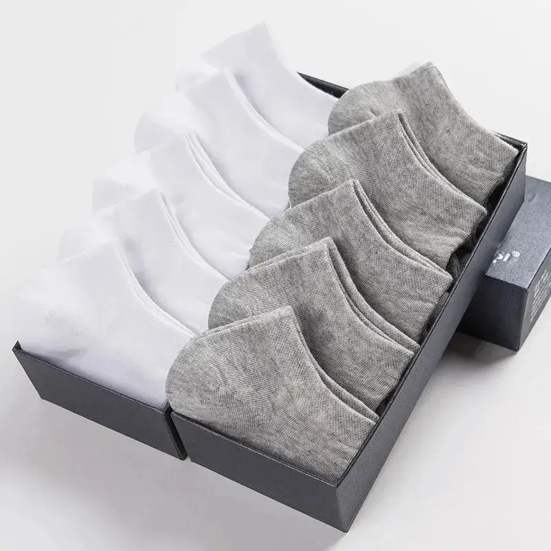 Zhuji Men's Socks Men's Short Socks Summer Non-pure Cotton Mid-tube Socks Summer Thin Cotton Men's Socks Deodorant and Sweat Absorbing Summer