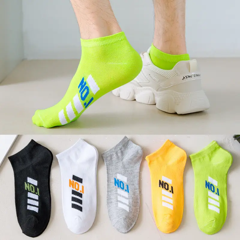 Zhuji Men's Socks Men's Short Socks Summer Non-pure Cotton Mid-tube Socks Summer Thin Cotton Men's Socks Deodorant and Sweat Absorbing Summer