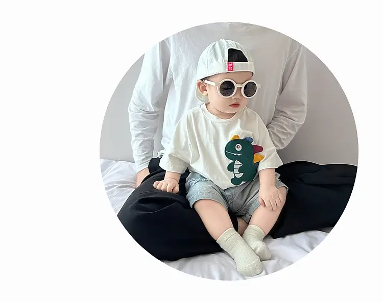 Boys' New Cactus T-Shirt Shorts Set Black — feature 21