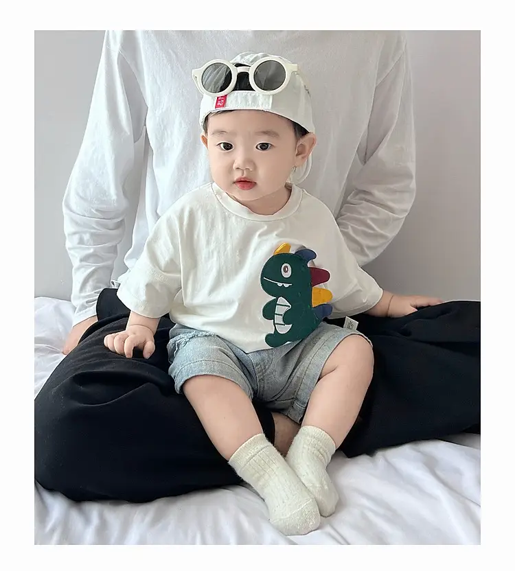 Boys' New Cactus T-Shirt Shorts Set Black — feature 22