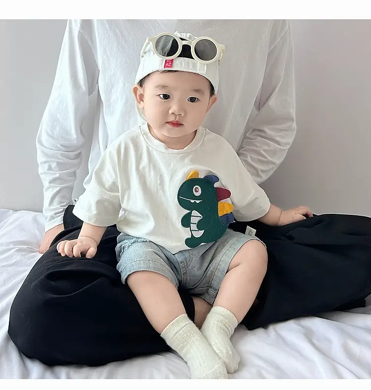 Boys' New Cactus T-Shirt Shorts Set Black — feature 23