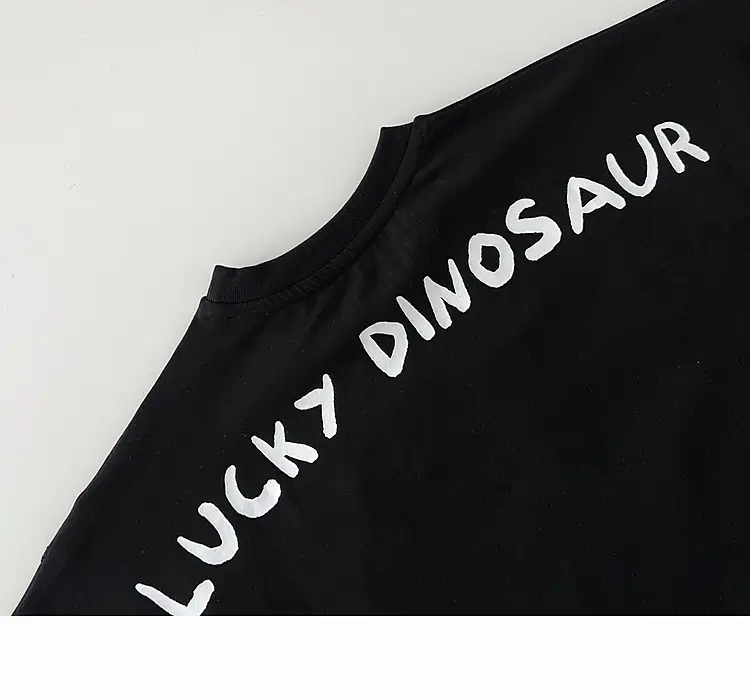 Boys' New Cactus T-Shirt Shorts Set Black — feature 27