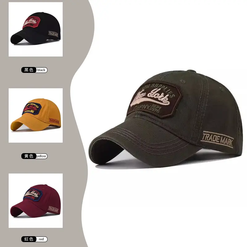 Black Embroidered Baseball Cap for Men Summer Casual - Image 8