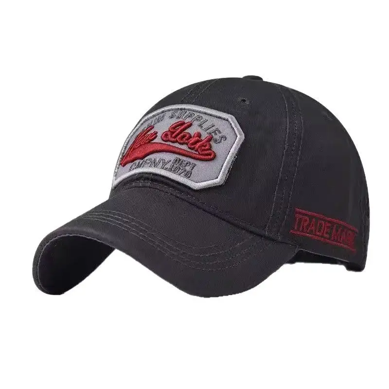 Black Embroidered Baseball Cap for Men Summer Casual - Image 12